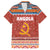 Angola Christmas Hawaiian Shirt with Red Snowflake Pattern Tribal Santa Claus Motif - Wonder Print Shop