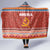 Angola Christmas Hooded Blanket with Red Snowflake Pattern Tribal Santa Claus Motif - Wonder Print Shop