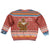 Angola Christmas Kid Ugly Christmas Sweater with Red Snowflake Pattern Tribal Santa Claus Motif - Wonder Print Shop