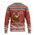 Angola Christmas Ugly Christmas Sweater with Red Snowflake Pattern Tribal Santa Claus Motif - Wonder Print Shop
