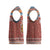 Angola Christmas Knitted V-Neck Vest with Red Snowflake Pattern Tribal Santa Claus Motif - Wonder Print Shop