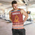 Angola Christmas Men Tank Top with Red Snowflake Pattern Tribal Santa Claus Motif - Wonder Print Shop