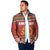Angola Christmas Padded Jacket with Red Snowflake Pattern Tribal Santa Claus Motif - Wonder Print Shop