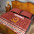 Angola Christmas Quilt Bed Set with Red Snowflake Pattern Tribal Santa Claus Motif - Wonder Print Shop