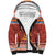 Angola Christmas Sherpa Hoodie with Red Snowflake Pattern Tribal Santa Claus Motif - Wonder Print Shop