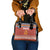 Angola Christmas Shoulder Handbag with Red Snowflake Pattern Tribal Santa Claus Motif - Wonder Print Shop