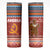 Angola Christmas Skinny Tumbler with Red Snowflake Pattern Tribal Santa Claus Motif - Wonder Print Shop