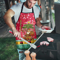 Angola Christmas Apron with Santa, Gifts, and National Flag Map Motif - Wonder Print Shop