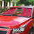 Angola Christmas Auto Sun Shade with Santa, Gifts, and National Flag Map Motif - Wonder Print Shop
