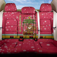 Angola Christmas Back Car Seat Cover with Santa, Gifts, and National Flag Map Motif - Wonder Print Shop