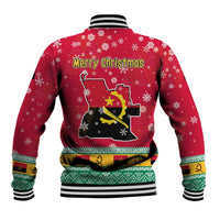 Angola Christmas Baseball Jacket with Santa, Gifts, and National Flag Map Motif - Wonder Print Shop