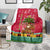 Angola Christmas Blanket with Santa, Gifts, and National Flag Map Motif - Wonder Print Shop