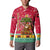 Angola Christmas Button Sweatshirt with Santa, Gifts, and National Flag Map Motif - Wonder Print Shop
