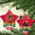 Angola Christmas Ceramic Ornament with Santa, Gifts, and National Flag Map Motif - Wonder Print Shop