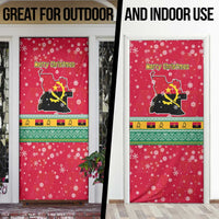 Angola Christmas Door Cover with Santa, Gifts, and National Flag Map Motif - Wonder Print Shop