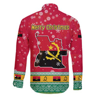 Angola Christmas Family Matching Mermaid Dress and Hawaiian Shirt with Santa, Gifts, and National Flag Map Motif - Wonder Print Shop