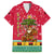 Angola Christmas Family Matching Off The Shoulder Long Sleeve Dress and Hawaiian Shirt with Santa, Gifts, and National Flag Map Motif - Wonder Print Shop