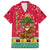 Angola Christmas Family Matching Off Shoulder Maxi Dress and Hawaiian Shirt with Santa, Gifts, and National Flag Map Motif - Wonder Print Shop