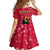 Angola Christmas Family Matching Off Shoulder Short Dress and Hawaiian Shirt with Santa, Gifts, and National Flag Map Motif - Wonder Print Shop