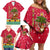 Angola Christmas Family Matching Off Shoulder Short Dress and Hawaiian Shirt with Santa, Gifts, and National Flag Map Motif - Wonder Print Shop