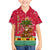 Angola Christmas Family Matching Off Shoulder Short Dress and Hawaiian Shirt with Santa, Gifts, and National Flag Map Motif - Wonder Print Shop