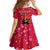 Angola Christmas Family Matching Short Sleeve Bodycon Dress and Hawaiian Shirt with Santa, Gifts, and National Flag Map Motif - Wonder Print Shop