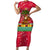 Angola Christmas Family Matching Short Sleeve Bodycon Dress and Hawaiian Shirt with Santa, Gifts, and National Flag Map Motif - Wonder Print Shop