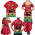 Angola Christmas Family Matching Summer Maxi Dress and Hawaiian Shirt with Santa, Gifts, and National Flag Map Motif - Wonder Print Shop