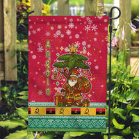 Angola Christmas Garden Flag with Santa, Gifts, and National Flag Map Motif - Wonder Print Shop