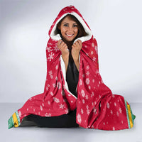 Angola Christmas Hooded Blanket with Santa, Gifts, and National Flag Map Motif - Wonder Print Shop