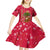 Angola Christmas Kid Short Sleeve Dress with Santa, Gifts, and National Flag Map Motif - Wonder Print Shop