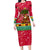 Angola Christmas Long Sleeve Bodycon Dress with Santa, Gifts, and National Flag Map Motif - Wonder Print Shop