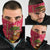 Angola Christmas Neck Gaiter with Santa, Gifts, and National Flag Map Motif - Wonder Print Shop