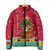 Angola Christmas Padded Jacket with Santa, Gifts, and National Flag Map Motif - Wonder Print Shop