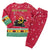 Angola Christmas Pajama Set with Santa, Gifts, and National Flag Map Motif - Wonder Print Shop