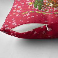 Angola Christmas Pillow Cover with Santa, Gifts, and National Flag Map Motif - Wonder Print Shop
