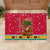 Angola Christmas Rubber Doormat with Santa, Gifts, and National Flag Map Motif - Wonder Print Shop