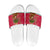 Angola Christmas Slide Sandals with Santa, Gifts, and National Flag Map Motif - Wonder Print Shop