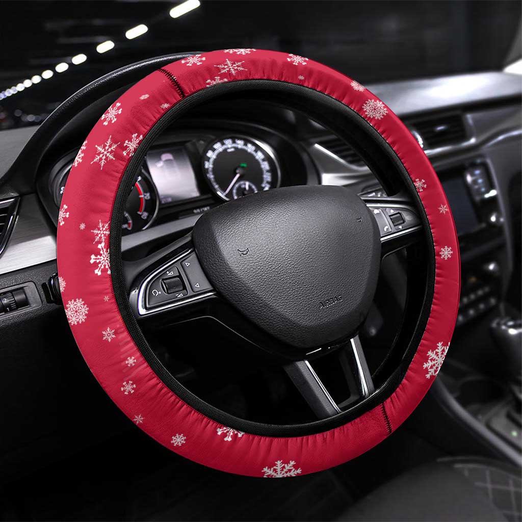 Angola Christmas Steering Wheel Cover with Santa, Gifts, and National Flag Map Motif - Wonder Print Shop