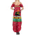 Angola Christmas Summer Maxi Dress with Santa, Gifts, and National Flag Map Motif - Wonder Print Shop