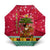 Angola Christmas Umbrella with Santa, Gifts, and National Flag Map Motif - Wonder Print Shop