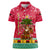 Angola Christmas Women Polo Shirt with Santa, Gifts, and National Flag Map Motif - Wonder Print Shop
