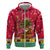 Angola Christmas Zip Hoodie with Santa, Gifts, and National Flag Map Motif - Wonder Print Shop