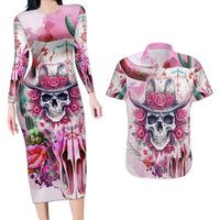 I May Not Be Perfect But At Least I Am Not Fake Skull Couples Matching Long Sleeve Bodycon Dress and Hawaiian Shirt - Wonder Print Shop