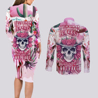 I May Not Be Perfect But At Least I Am Not Fake Skull Couples Matching Long Sleeve Bodycon Dress and Long Sleeve Button Shirts - Wonder Print Shop