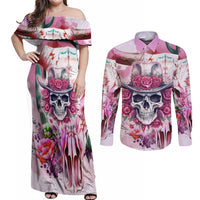 I May Not Be Perfect But At Least I Am Not Fake Skull Couples Matching Off Shoulder Maxi Dress and Long Sleeve Button Shirts - Wonder Print Shop