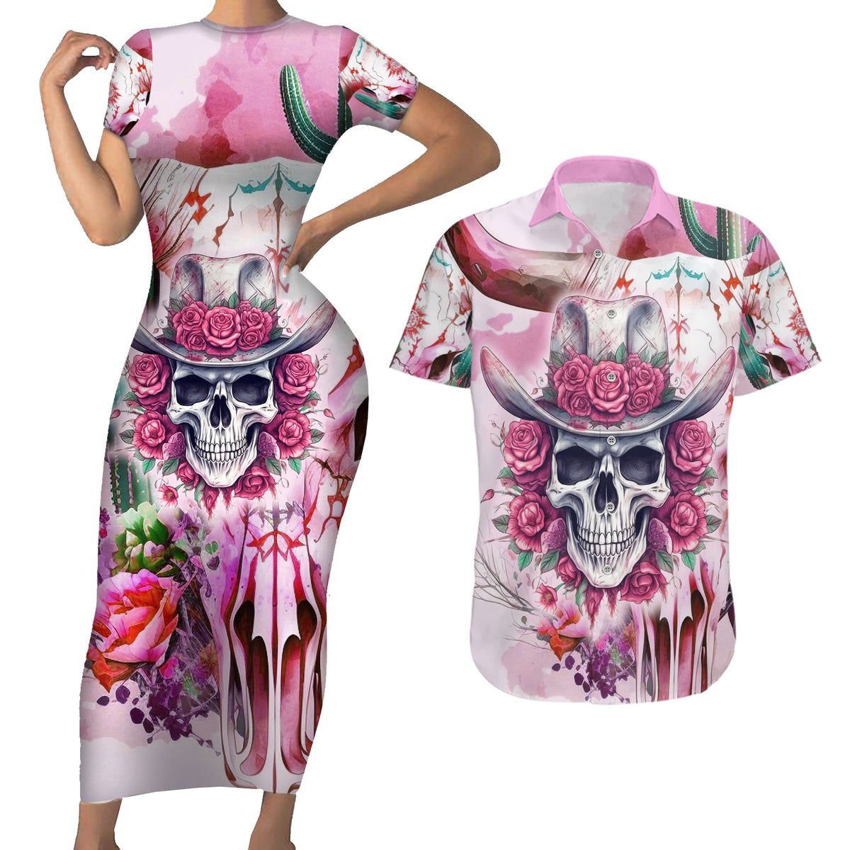 I May Not Be Perfect But At Least I Am Not Fake Skull Couples Matching Short Sleeve Bodycon Dress and Hawaiian Shirt - Wonder Print Shop