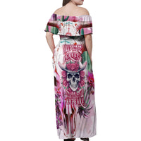 I May Not Be Perfect But At Least I Am Not Fake Skull Family Matching Off Shoulder Maxi Dress and Hawaiian Shirt - Wonder Print Shop