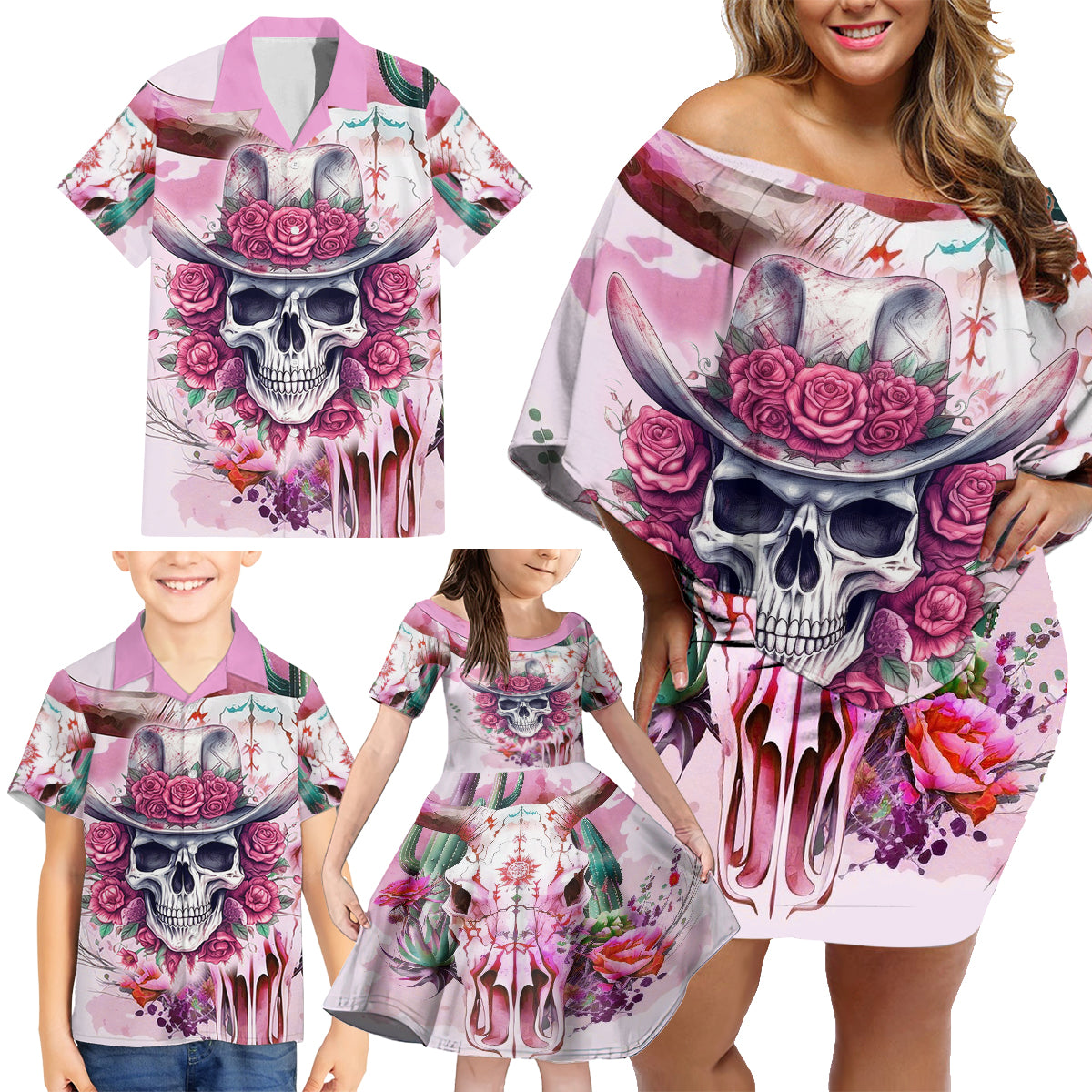 I May Not Be Perfect But At Least I Am Not Fake Skull Family Matching Off Shoulder Short Dress and Hawaiian Shirt - Wonder Print Shop