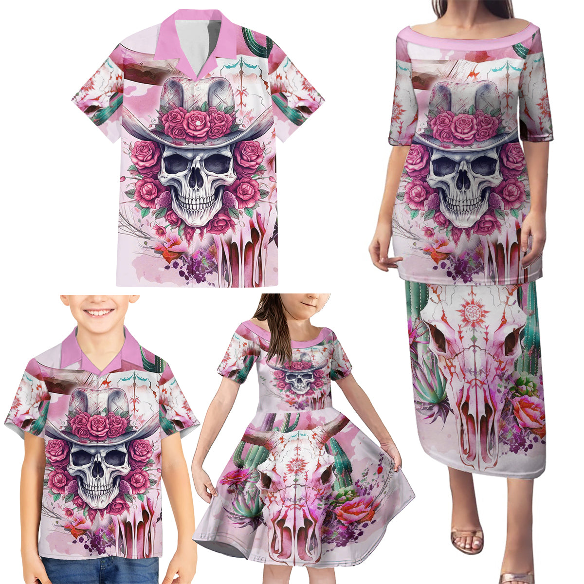 I May Not Be Perfect But At Least I Am Not Fake Skull Family Matching Puletasi Dress and Hawaiian Shirt - Wonder Print Shop